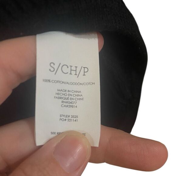 CAbi #3525 Cropped Prep Pullover Sweater in Black small - Picture 6 of 10